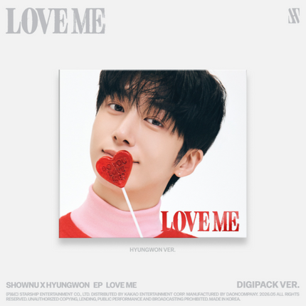 MONSTA X SHOWNU X HYUNGWON - LOVE ME EP ALBUM STARSHIP GIFT DIGIPACK HYUNGWON VER - COKODIVE