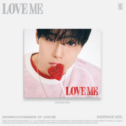 MONSTA X SHOWNU X HYUNGWON - LOVE ME EP ALBUM STARSHIP GIFT DIGIPACK SHOWNU VER - COKODIVE