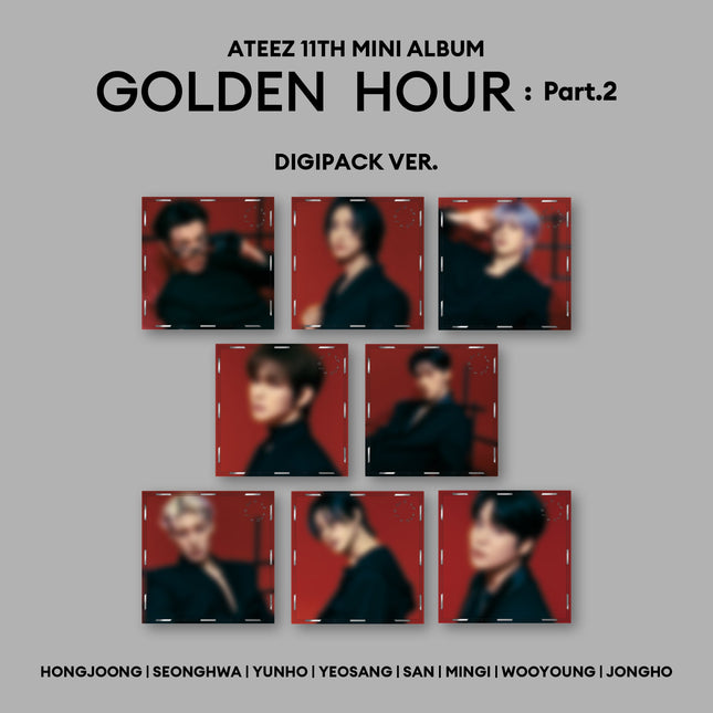 ATEEZ - GOLDEN HOUR : PART.2 11TH MINI ALBUM DIGIPACK SET