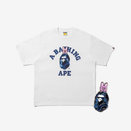 STRAY KIDS - BAPE X STRAY KIDS DWAEKKI COLLEGE TEE M (CHANGBIN) + METAL PINS (BLUE) SET - COKODIVE