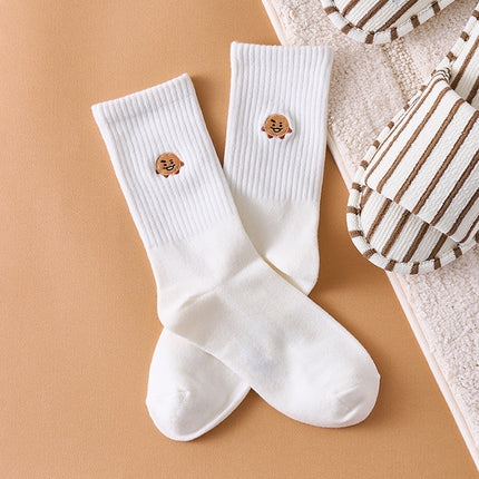 BT21 - BASIC DAILY EMBROIDERY SOCKS