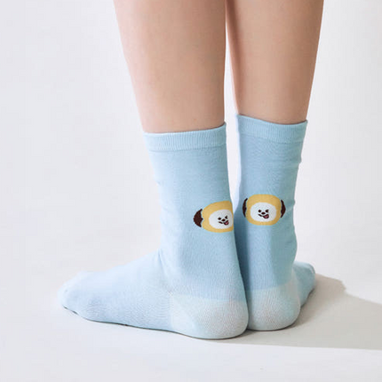 BT21 - BASIC JACQUARD FACE SOCKS - COKODIVE