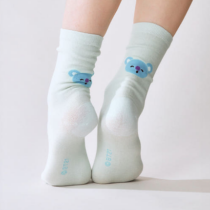 BT21 - BASIC JACQUARD FACE SOCKS - COKODIVE