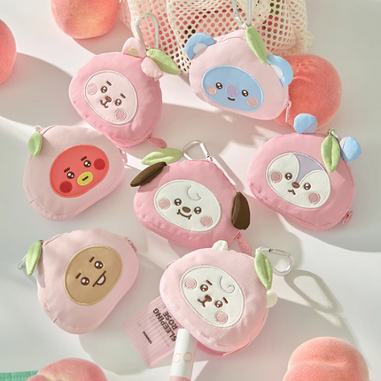 BT21 - PEACH HOLIC FACE POUCH KEYRING - COKODIVE