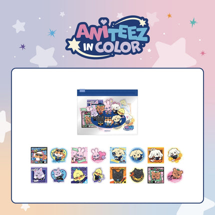 ATEEZ - ANITEEZ IN COLOR POP UP OFFICIAL MD FLAKE STICKER SET (REMOVABLE) - COKODIVE