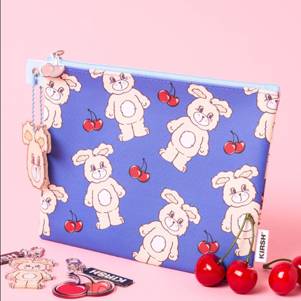 KIRSH FLAT KEYRING POUCH (WITTY BUNNY BLUE) - COKODIVE