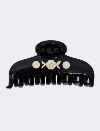 FLOWER PATTERN JAGAE CLASSIC HAIRCLAW CLIP - COKODIVE