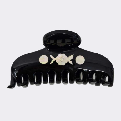 FLOWER PATTERN JAGAE CLASSIC HAIRCLAW CLIP - COKODIVE