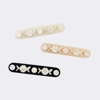 FLOWER PATTERN JAGAE ROUND HAIRPIN - COKODIVE