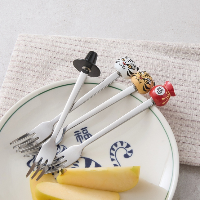 KOREAN FOLK PAINTING TEA FORK SET (4PCS) - COKODIVE