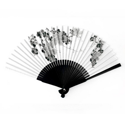 GARDEN OF OJUKHEON GRAPE FOLDING FAN (INK) - COKODIVE
