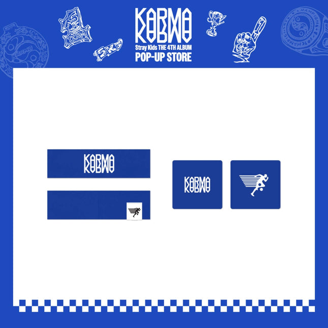 STRAY KIDS - KARMA POP UP STORE OFFICIAL MD HEAD BAND & SWEAT BAND SET - COKODIVE