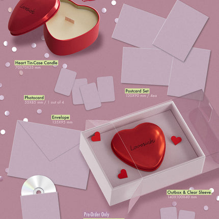 ITZY CHAERYEONG - LOVESICK 1ST MINI ALBUM FANS GIFT HEART TIN-CASE CANDLE VER - COKODIVE