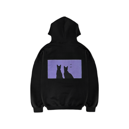 EPIK HIGH - 2024 CONCERT OFFICIAL MD BLACK CAT NERO HOODY - COKODIVE