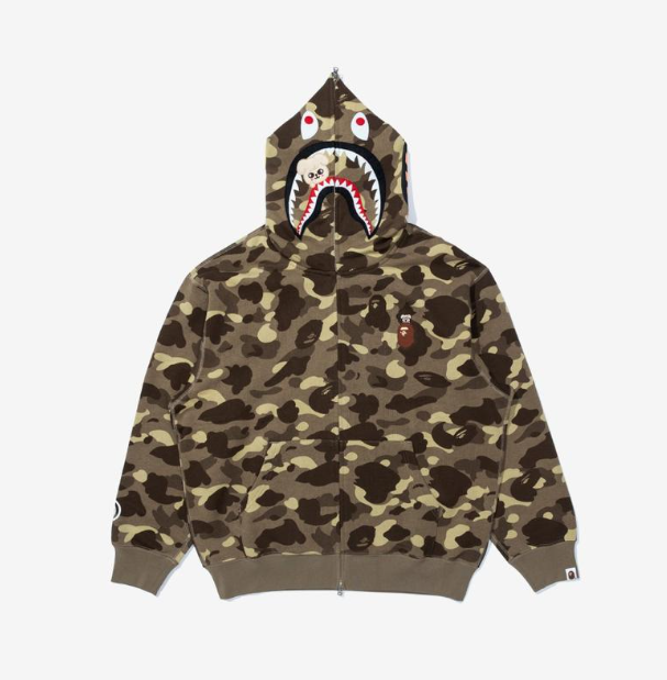 STRAY KIDS - BAPE X STRAY KIDS COLLABORATION OFFICIAL MD SHARK FULL ZIP HOODIE M (SEUNGMIN) - COKODIVE
