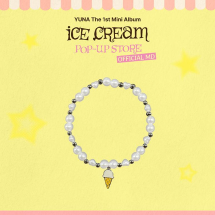 ITZY YUNA - ICE CREAM 1ST MINI ALBUM POP UP OFFICIAL MD ICE CREAM BEADED BRACELET - COKODIVE