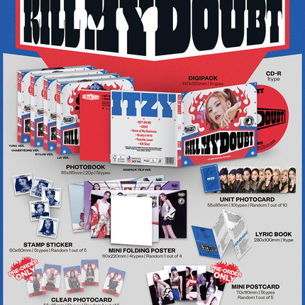 ITZY - KILL MY DOUBT 7TH MINI ALBUM STANDARD VER. & DIGIPACK SET SOUNDWAVE GIFT VER. - COKODIVE