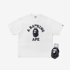 STRAY KIDS - BAPE X STRAY KIDS JINIRET COLLEGE TEE M (HYUNJIN) + METAL PINS (BLACK) SET - COKODIVE