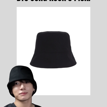 [BTS JUNG KOOK PICK] STUD DROP OVERFIT BUCKET HAT BLACK - COKODIVE