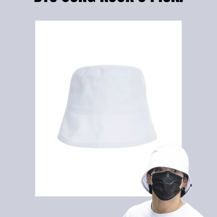 [BTS JUNG KOOK PICK] STUD DROP OVERFIT BUCKET HAT WHITE - COKODIVE