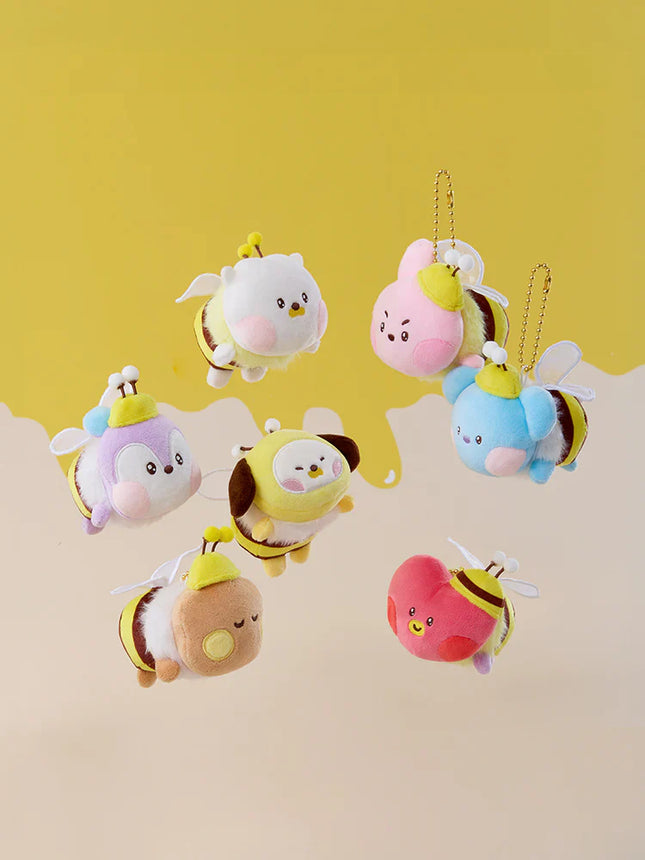 BT21 - MININI HONEYBEE PLUSH KEYRING - COKODIVE