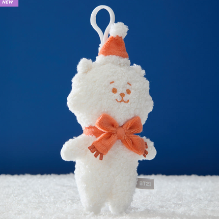 BT21 - SNOWMAN PLUSH KEYRING - COKODIVE