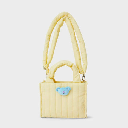 BT21 - QUILTED BAG WITH FACE PLUSH BADGE WINTED EDITION