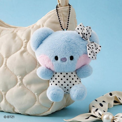 BT21 - DOT RIBBON PLUSH KEYRING (KOYA) - COKODIVE