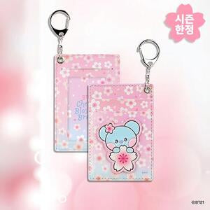 BT21 - CHERRY BLOSSOM LEATHER PATCH CARD HOLDER KOYA - COKODIVE