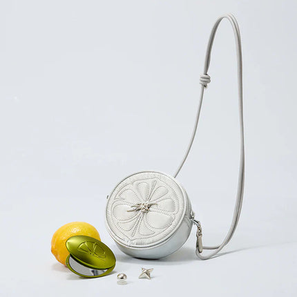 AESPA - COLLER AESPA EDITION LEMONADE KEYRING BAG PEARL GRAY - COKODIVE