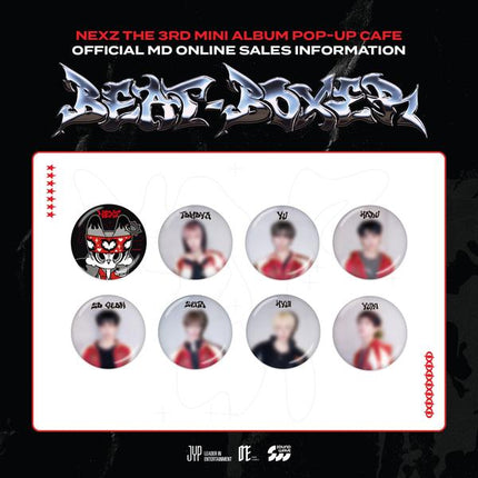NEXZ - BEAT-BOXER POP-UP CAFÉ OFFICIAL MD LENTICULAR CAN BADGE SET - COKODIVE