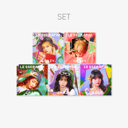 LE SSERAFIM - CRAZY JAPAN 3RD SINGLE ALBUM WEVERSE GIFT SOLO JACKET 5 SET