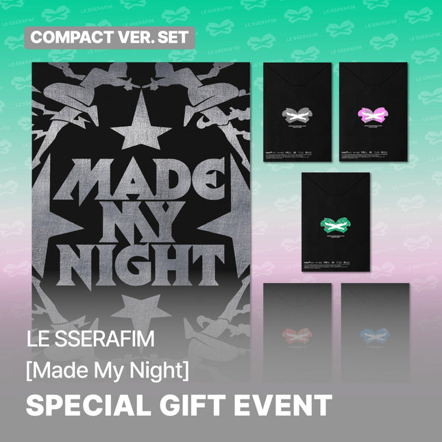 LE SSERAFIM - MADE MY NIGHT 2ND SINGLE ALBUM SOUNDWAVE GIFT COMPACT VER SET - COKODIVE
