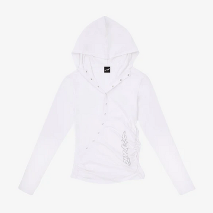 STRAY KIDS - RUN IT JAPAN WOURLD TOUR 2ND LINE UP OFFICIAL MD HOOD LONG SLEEVE T-SHIRT (WHITE) - COKODIVE