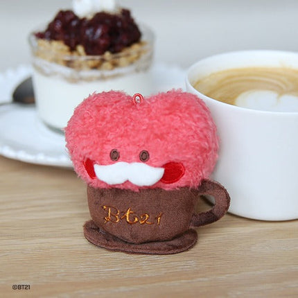 BT21 - MININI PLUSH KEYRING LATTE