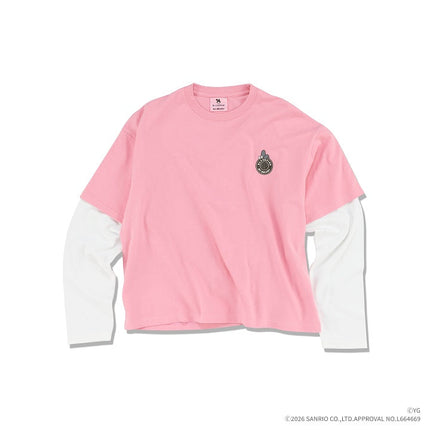 BLACKPINK - BLACKPINK X MY MELODY OFFICIAL MD LONG SLEEVE LAYERED T-SHIRT PINK - COKODIVE
