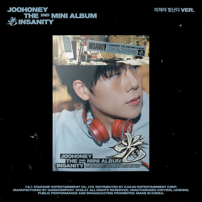 MONSTA X JOOHONEY - INSANITY 2ND MINI ALBUM STARSHIP GIFT STANDARD MAD TO SHINE VER
