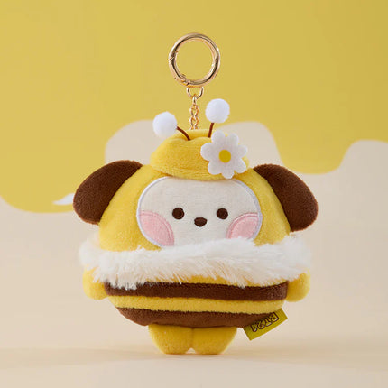 BT21 - MININI HONEYBEE PLUSH TAPE MEASURE KEYRING - COKODIVE