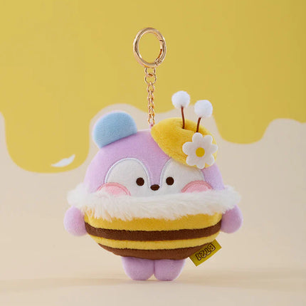 BT21 - MININI HONEYBEE PLUSH TAPE MEASURE KEYRING - COKODIVE