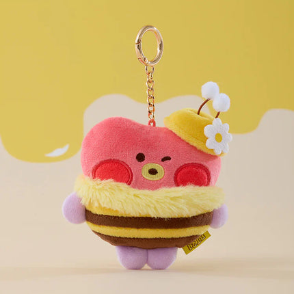 BT21 - MININI HONEYBEE PLUSH TAPE MEASURE KEYRING - COKODIVE