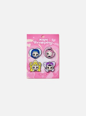 AESPA - TEENIEPING X AESPA OFFICIAL MD METAL BADGE SET - COKODIVE