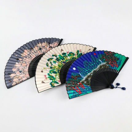 MINHWA BAMBOO POLYESTER FOLDING FAN - COKODIVE