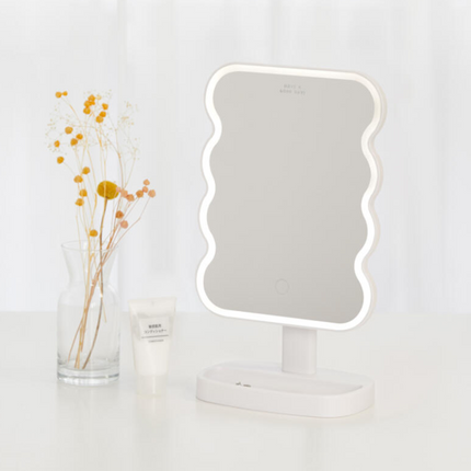 LED TABLE MIRROR (WAVE WHITE) - COKODIVE