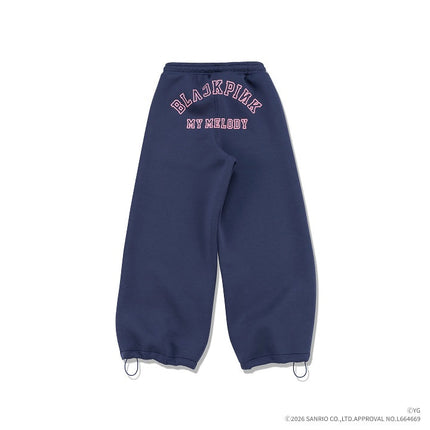 BLACKPINK - BLACKPINK X MY MELODY OFFICIAL MD SWEATPANTS NAVY - COKODIVE