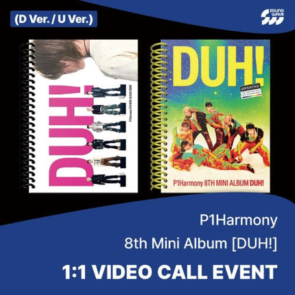 P1HARMONY - DUH! 8TH MINI ALBUM SOUNDWAVE FAN SIGN GIFT PHOTOBOOK RANDOM - COKODIVE