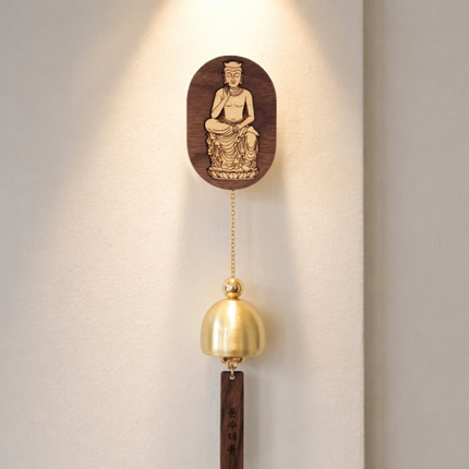 PENSIVE BODHISATTVA WOODEN DOOR BELL - COKODIVE