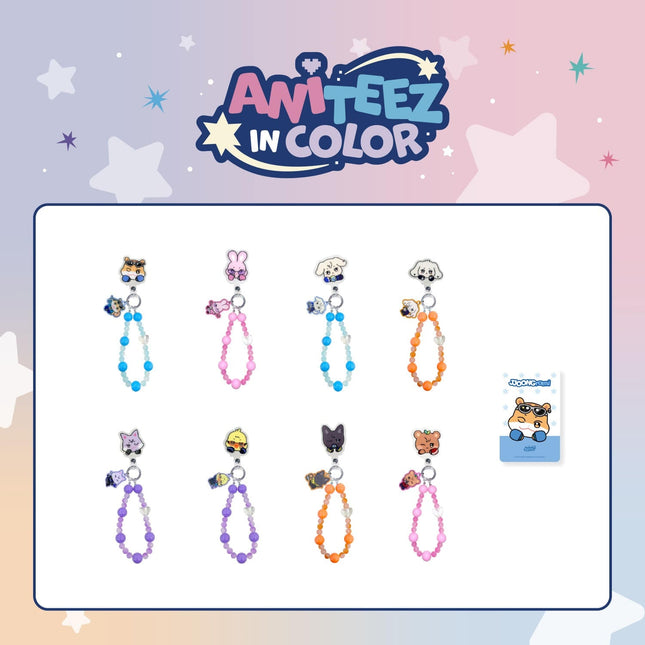 ATEEZ - ANITEEZ IN COLOR POP UP OFFICIAL MD PHONE TAG BEADS STRAP - COKODIVE