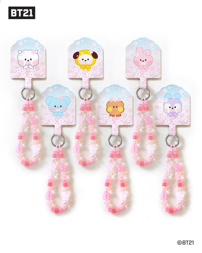 BT21 - CHERRY BLOSSOM MININI PHONE TAG HOLDER - COKODIVE