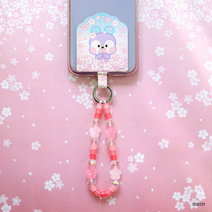 BT21 - CHERRY BLOSSOM MININI PHONE TAG HOLDER - COKODIVE