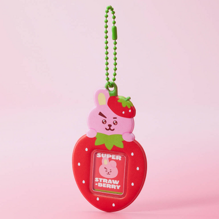 BT21 - STRAWBERRY PARTY MINI PHOTO HOLDER KEYRING - COKODIVE